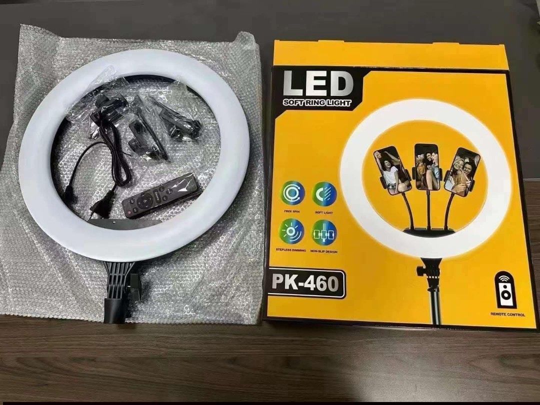 PK-460 (18inchs) Ringlight W/ Remote & Stand (Category: Lighting & Studio Equipment) located in Manila. Submitted by iliasjen3082126 (Listing ID 1458939704, Image 1). Description: .