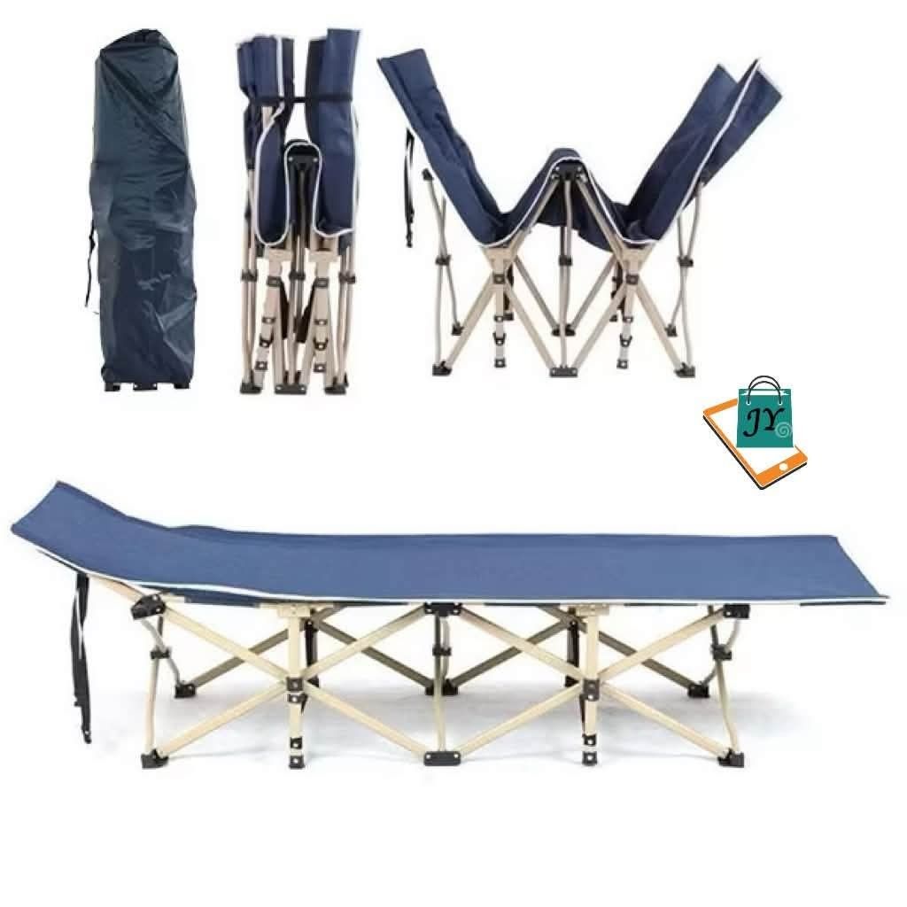 Portable Folding Camping Cot with Storage Bag (Category: Hiking & Camping) located in Manila. Submitted by chaionlineshop (Listing ID 1459011958, Image 1). Description: - Easy to set up and take down - Folds compactly for storage and transport - Includes a convenient storage bag - Great for camping, outdoor trips, or as an extra bed at home - Durable construction - Dimensions: 190cm x 67cm x 35cm - Folded dimensions: 104cm x 21cm.