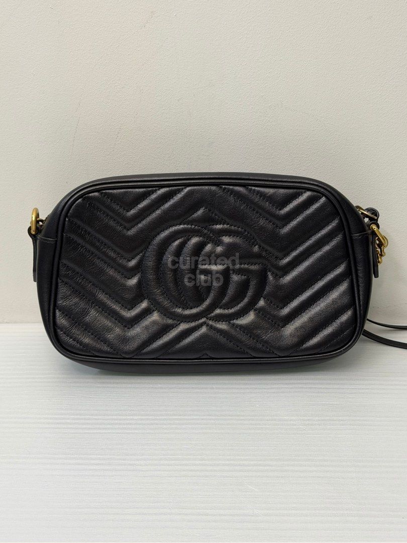 Preloved ★ GUCCI GG Marmont Camera Bag (Category: Luxury Bags & Wallets) located in San Juan City. Submitted by curated.club (Listing ID 1459047148, Image 2). Description: ★ authenticated by LegitGrails—authenticity certificate included ★ please read bio and last slide of this listing before ordering ★ actual item color may differ slightly due to lighting and screen settings ★ bag only—no original inclusions; generic drawstring bag will be provid