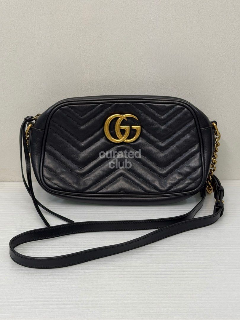Preloved ★ GUCCI GG Marmont Camera Bag (Category: Luxury Bags & Wallets) located in San Juan City. Submitted by curated.club (Listing ID 1459047148, Image 1). Description: ★ authenticated by LegitGrails—authenticity certificate included ★ please read bio and last slide of this listing before ordering ★ actual item color may differ slightly due to lighting and screen settings ★ bag only—no original inclusions; generic drawstring bag will be provid