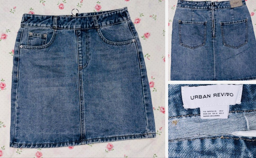 Preloved Items (Category: Skirts) located in Manila. Submitted by beveryjay (Listing ID 1458990904, Image 1). Description: Denim Skirt (Non Stretch Fabric) Size: 27.