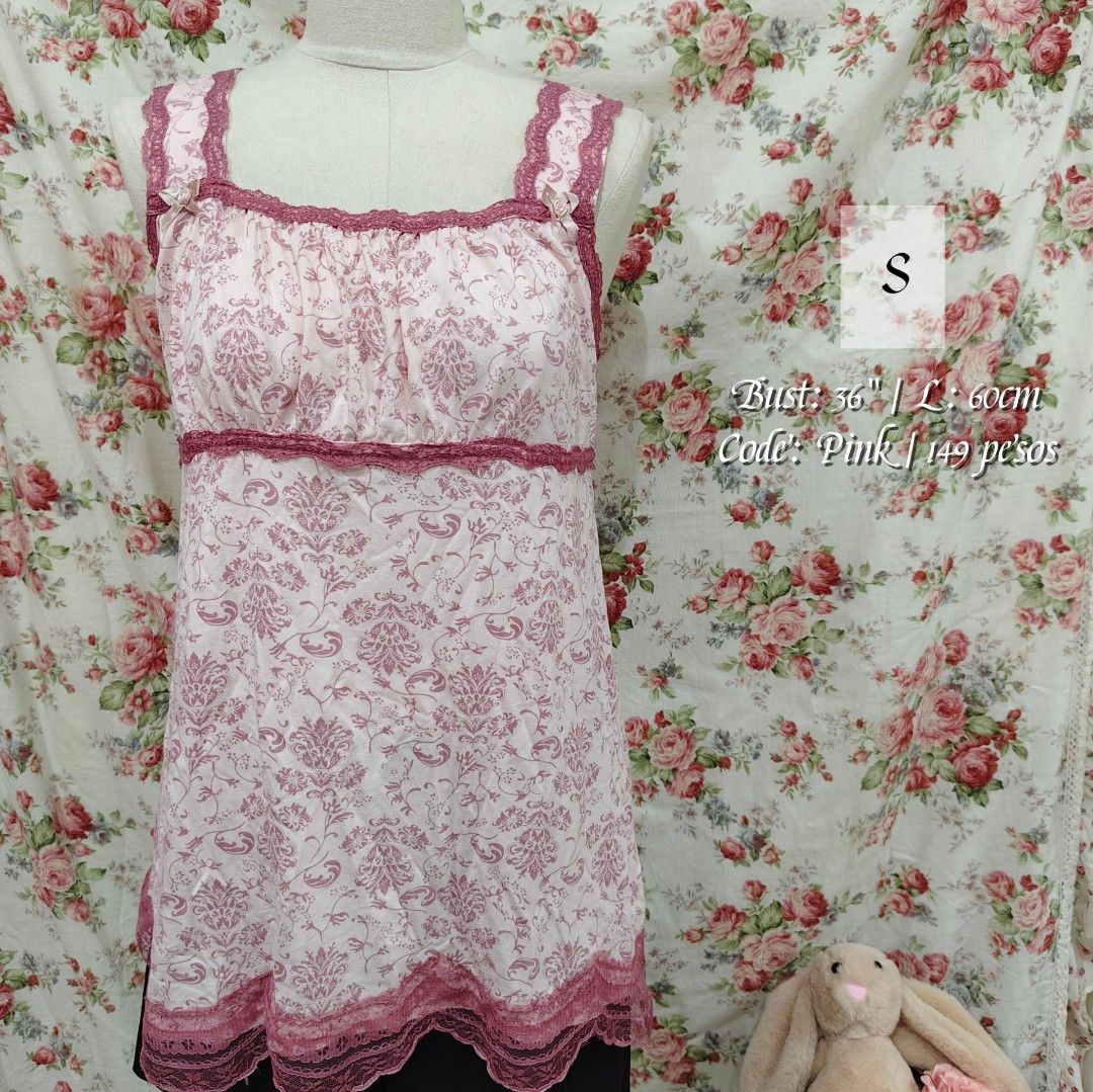 Princess Pink Lace Sleeveless Blouse (Category: Others Tops) located in Cabanatuan. Submitted by curated_cozy (Listing ID 1459019625, Image 1). Description: Thrifted! Size: S Bust: 36" Length: 60cm -Lightly Washed -Payment thru Gcash, Gotyme, MariBank -Shipping via J&T -Buyer shoulders Shipping Fee ‼️No Rush Order‼️ [SKU: Mixed Top].