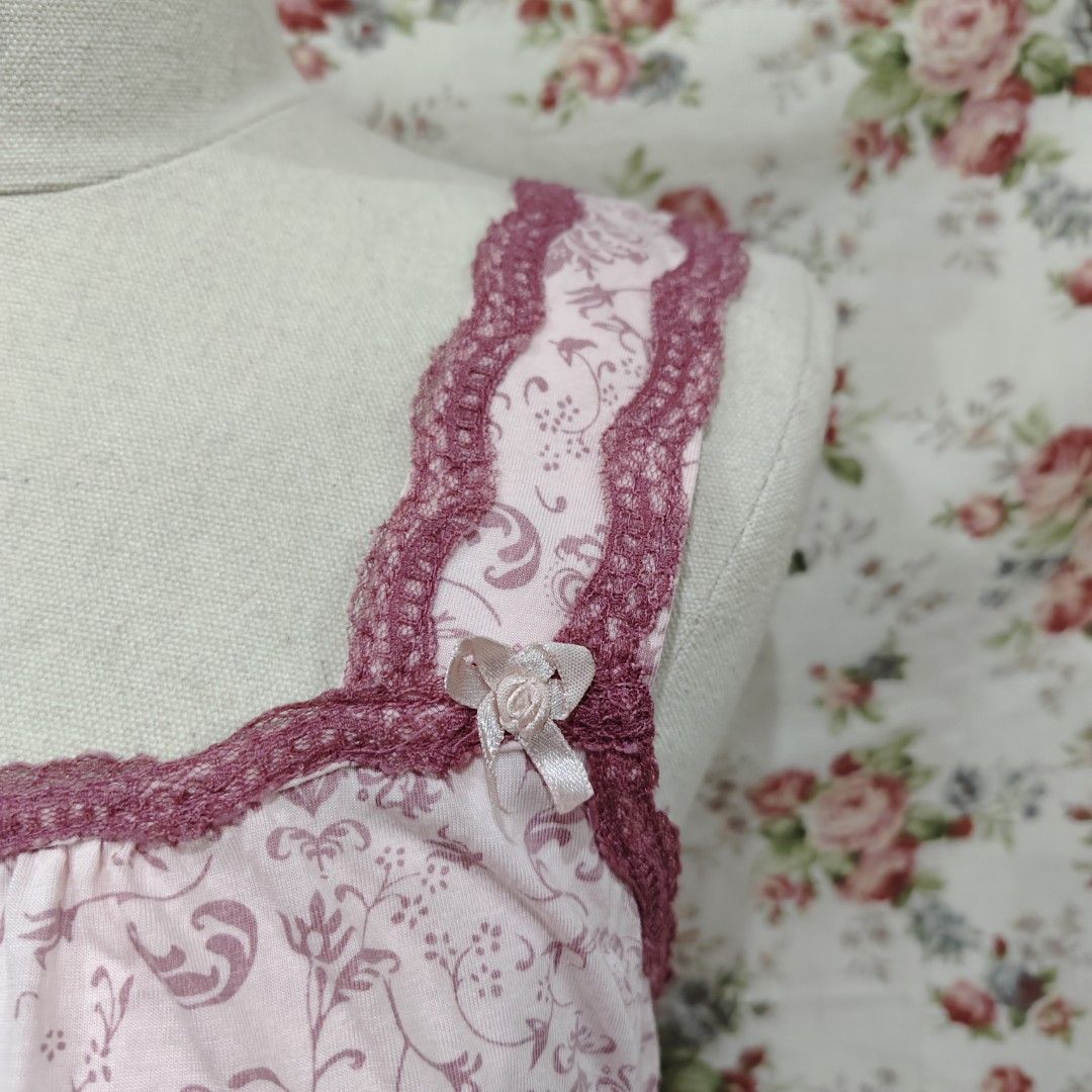 Princess Pink Lace Sleeveless Blouse (Category: Others Tops) located in Cabanatuan. Submitted by curated_cozy (Listing ID 1459019625, Image 2). Description: Thrifted! Size: S Bust: 36" Length: 60cm -Lightly Washed -Payment thru Gcash, Gotyme, MariBank -Shipping via J&T -Buyer shoulders Shipping Fee ‼️No Rush Order‼️ [SKU: Mixed Top].