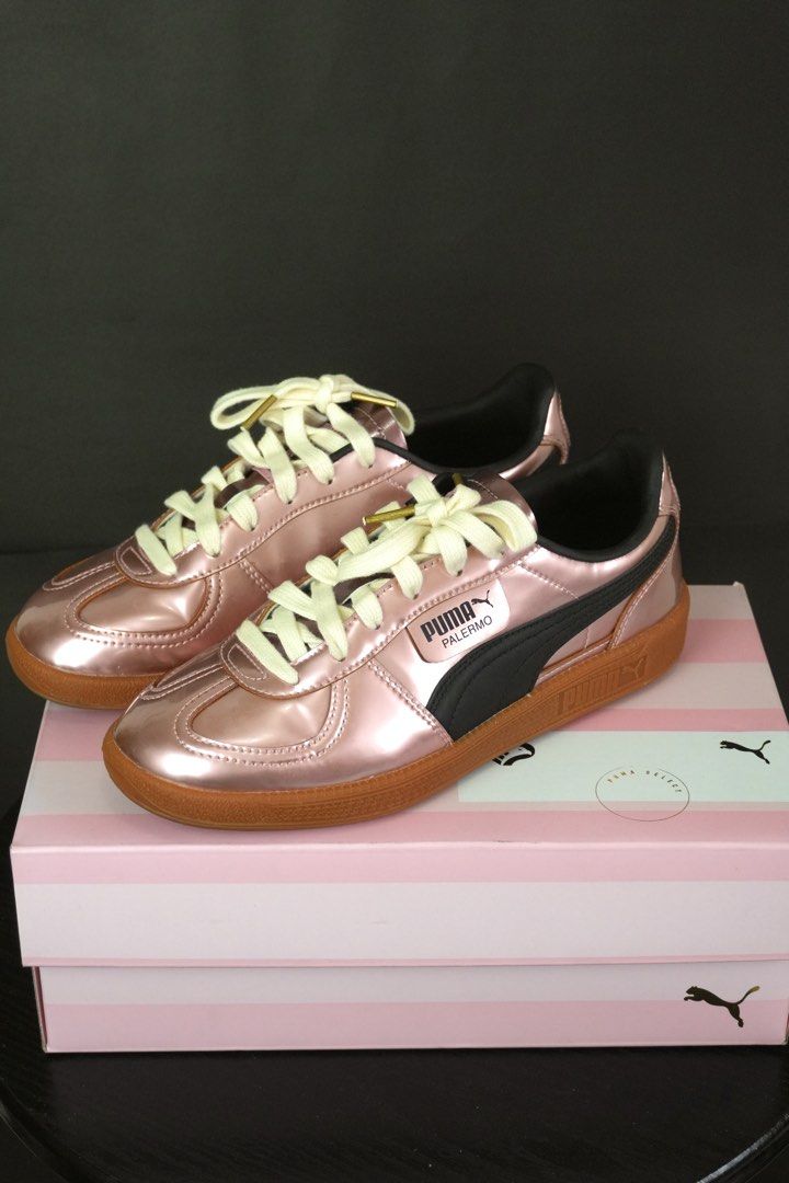 Puma x Palermo F.C Metallic (Category: Sneakers) located in Manila. Submitted by xxscg (Listing ID 1459001674, Image 3). Description: PUMA x Palermo F.C Metallic BRAND NEW (just tried and worn to shoot it) 10/10 condition!! - Includes extra lace - Original Puma Box Included - Size: WOMENS EUR 38 (perfect for size 7 or 7 and 1/2) Original Price: ₱6,800 RFS: Decluttering.