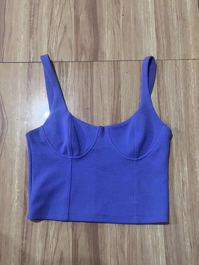 Purple Corset Style Crop Top (Category: Others Tops) located in Subic. Submitted by httpsuflea (Listing ID 1459046275, Image 2). Description: - rfs: declutterring - model's bust: 34 - model's waist: 26 - best fit: small to med.