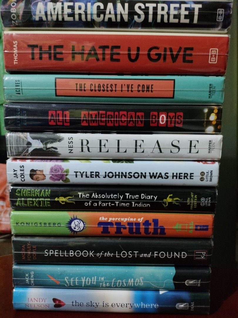 YA Fiction Bundle 1 (Category: Storybooks) located in Paranaque City. Submitted by _libryan (Listing ID 1459006082, Image 1). Description: Hardcovers in good condition, with visible shelf wear and light to heavy foxing. Payment first via GCash. Delivery via Grab, Lalamove, GGX, or LBC COP. SF will be shouldered by the buyer. Spellbook Of The Lost And Found • See You In The Cosmos • Tyler Johnson Was Here • The Sky Is Everywhere • The Closest I've