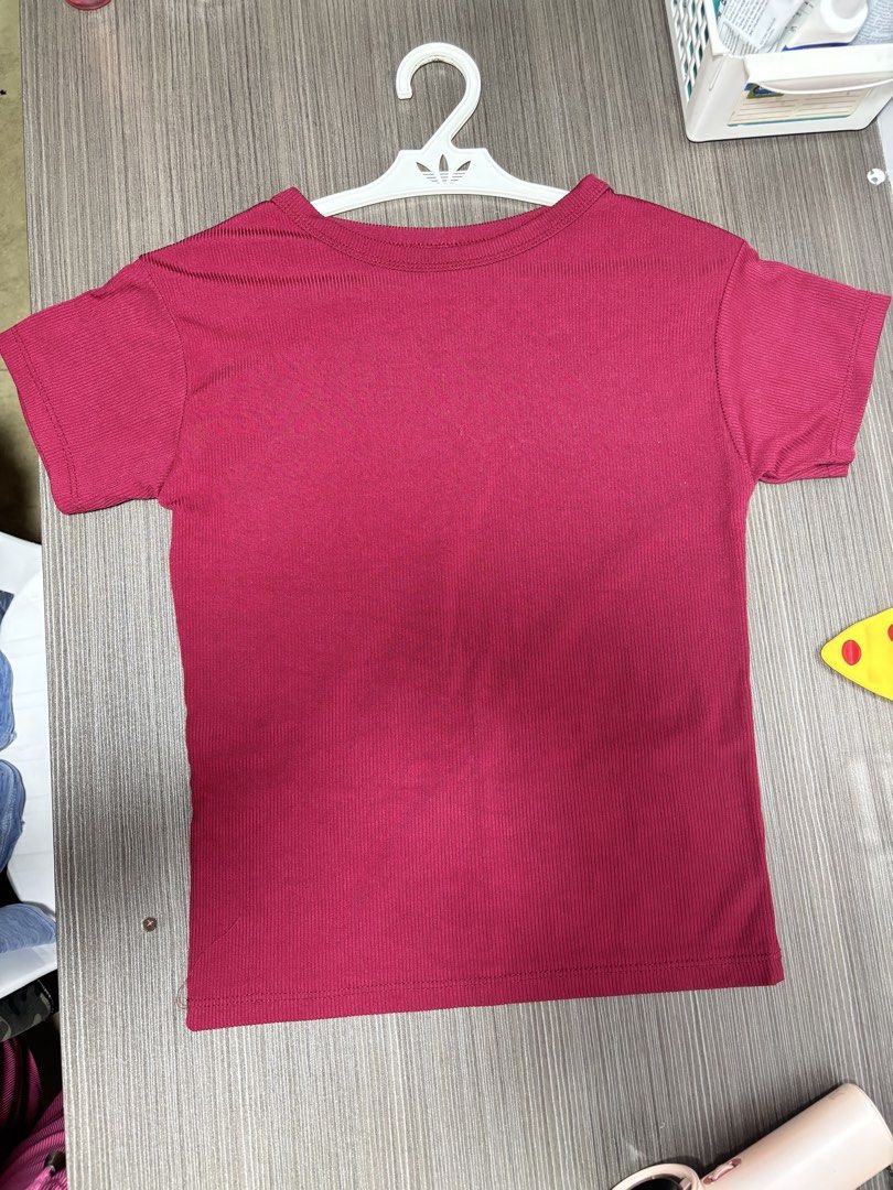 Red Ribbed T-shirt (Category: Shirts) located in Manila. Submitted by misapreloved (Listing ID 1458978512, Image 1). Description: .