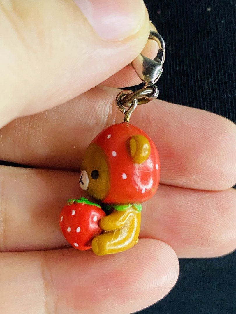 Rilakkuma strawberry charm (Category: Charms) located in Manila. Submitted by kawaii_omocha_est2020 (Listing ID 1458959155, Image 2). Description: ✅Mine now/ Pay now ✅ Please scan all photos for more details. ✅ Manage your expectation. Most of items are preloved. ✅ Actual color may vary due to lighting conditions. ✅ Gcash Pyment ✅ Mode of Delivery Via Flash Express 🚫No Low Balling/ Low Ballers will be ignored. 🚫No Reservation. 🚫Joy Miner and R