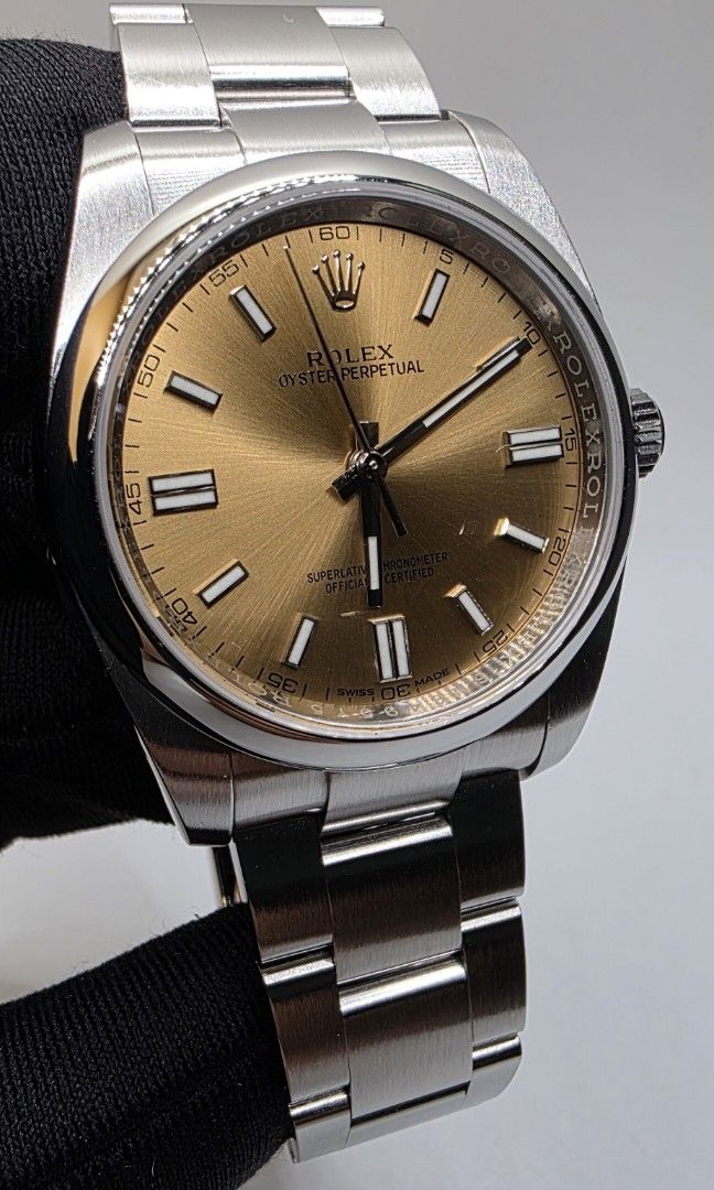 Rolex 116000 with 2016 Certificate White grape (Category: Watches) located in Singapore. Submitted by sparkandtime (Listing ID 1458919165, Image 3). Description: Rolex 116000 with Cert White Grape dial Cert dated 2016 11 links Watch is in great condition and running fine. Comes with Watch, Rolex certificate and rolex box Viewing welcome via appointment All pieces are authenticated and guaranteed original genuine. Shop Base Open Monday to friday 1