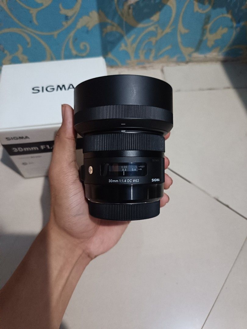 Sigma art 30mm f/1.4 DC DN (Category: Lens & Kits) located in Quezon City. Submitted by jerickhermocilla-15635 (Listing ID 1458896900, Image 1). Description: ‎For sale SIGMA DC 30mm f1.4 Art Lens ‎(canon mount) EF ‎ ‎Cosmetics is good ‎AF/MF working ‎ ‎Inclusion: ‎Canon 30mm ‎Lens cap ‎Rear cap ‎lens hood ‎Box ‎ ‎No issue in good condition ‎Clean glass ‎No fungus ‎No fadings ‎Af / mf working ‎mint condition used few times only ‎ ‎Price: 19,999 ‎ 