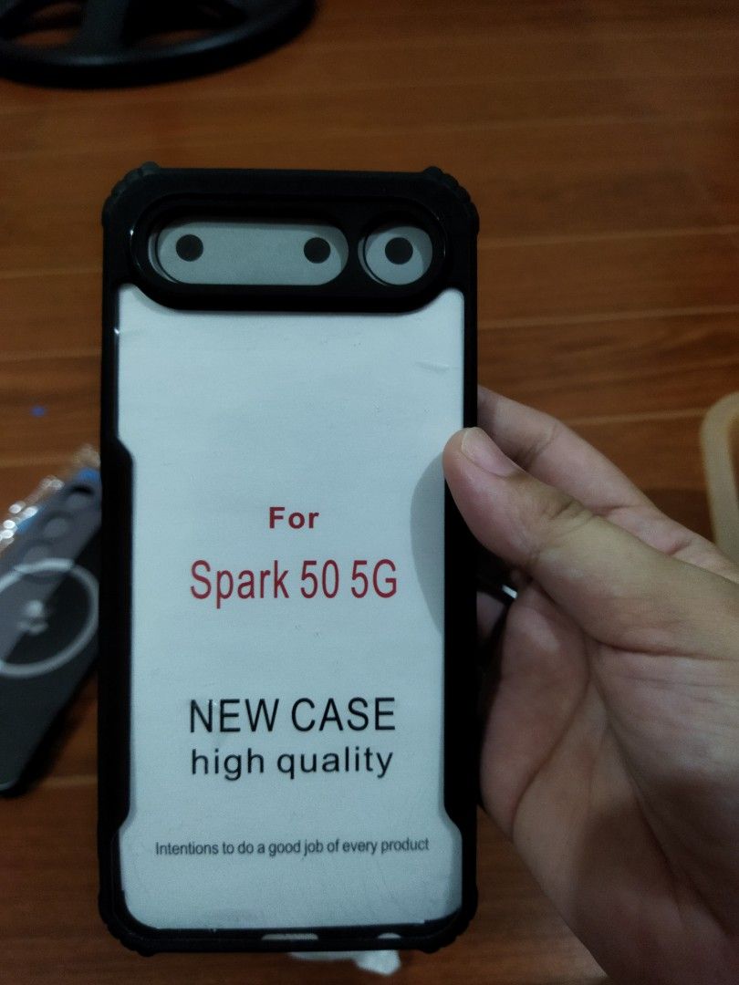 Spark 50 5G clear phone case (Category: Cases & Sleeves) located in Oas. Submitted by ali_shop_assorted_item (Listing ID 1458896308, Image 1). Description: GALING SA UNCLAIMED PARCEL MYSTERY SACK BAGO YAN DI KO ALAM UNIT PAKISEARCH NA LANG KUNG KASYA SA PHONE MO.