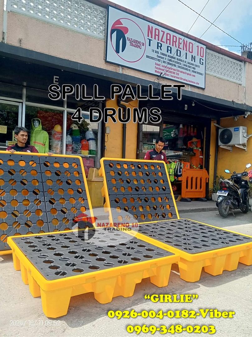 SPILL CONTAINMENT PALLET 4 DRUMS 2 DRUMS (Category: Construction Tools & Equipment) located in Las Pinas. Submitted by itsmegelai.ram (Listing ID 1458910738, Image 1). Description: SPILL PALLET oil containment pallet Available in: >> 4 DRUMS >> 2 DRUMS >> 1 DRUM * * * WE OFFER DISCOUNT IN BULK ORDER * * * Pin Location: Nazareno 10 Trading #12 General Tirona Highway Mabolo 3 Bacoor Cavite CONTACT PERSON: Look for GIRLIE 0926 004 0182(V i b e r) 09