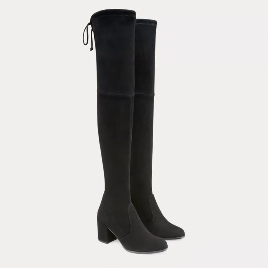 TIELAND Over-the-Knee Boots (Category: Boots) located in San Fernando. Submitted by zyrico (Listing ID 1459050477, Image 2). Description: RARE TIELAND BOOTS – Condition: Excellent, good as new. Worn ONCE – Size: EU 38 (fits 7-8) Medium Width, adjustable around the thighs – Heel Height: 3 Inches block heel – Color/Material: BLACK STRETCH SUEDE – Inclusions: Boots only (no box/dust bag) – Authentic. Serial code seen in picture with flawless stitche