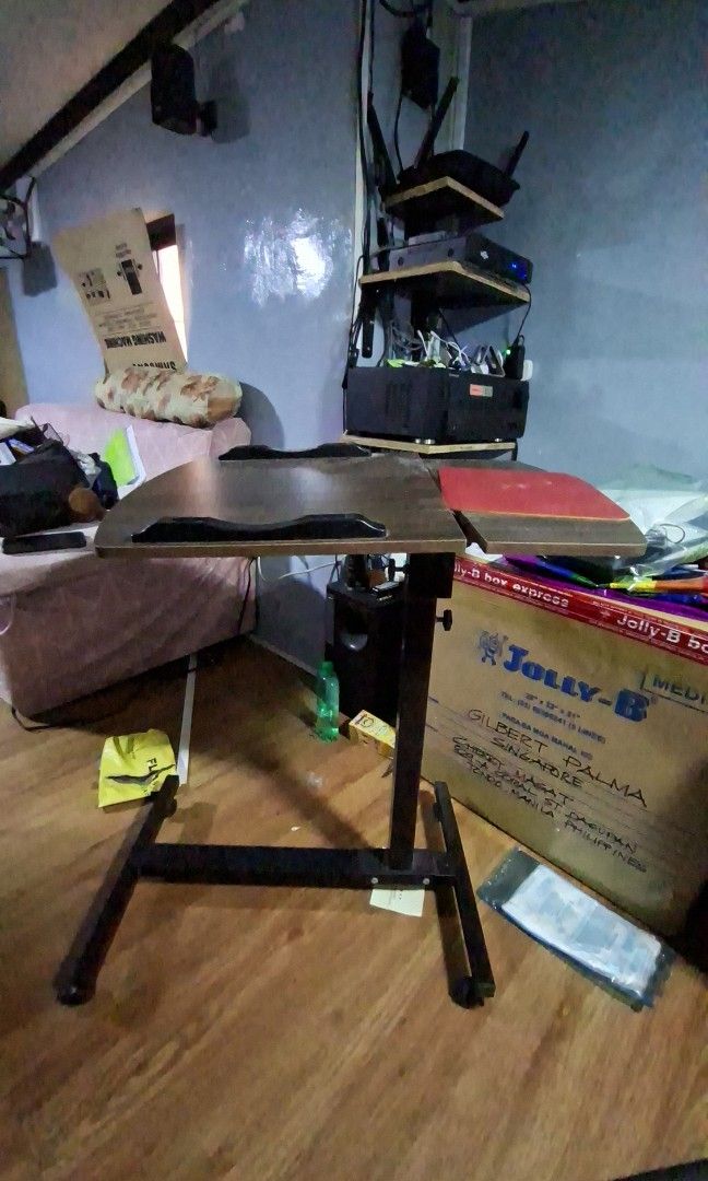 Study Table + Gaming Chair (AS IS) (Category: Tables & Sets) located in Manila. Submitted by mobbbb100 (Listing ID 1458896322, Image 3). Description: Both items as is, no box or manual. Only issue: major tears from the chair's seat and pillows. but overall good condition on functionality. reclining feature works and armrest leverage works. RaidMax brand. Table no issues as well, only small wears but no issues on functionality. Wheels work. Table 