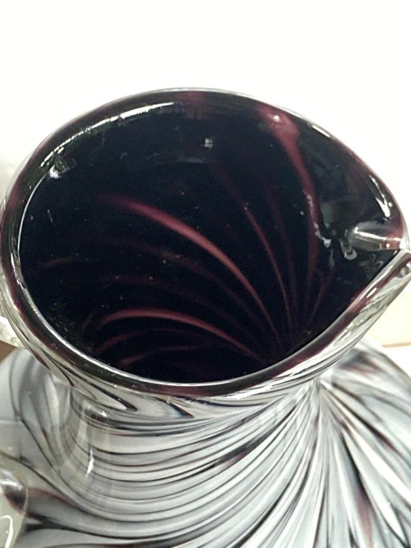Swirl Glass Pitcher with Handle (Category: Pitchers & Dispensers) located in Quezon City. Submitted by anacletojr (Listing ID 1459026526, Image 3). Description: vintage Kurata hand-blown marble art glass vase/pitcher, beautifully crafted in Japan..