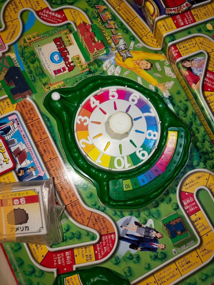 Takara Tomy Life Game Board Game (Category: Board Games & Puzzles) located in Caloocan City. Submitted by wjsixteen (Listing ID 1458907607, Image 1). Description: - Japanese version of the classic Life board game by Takara Tomy. - Complete set includes game board, spinner, money, houses, and player pieces. - Fun for the whole family. - Ideal for exciting game nights..