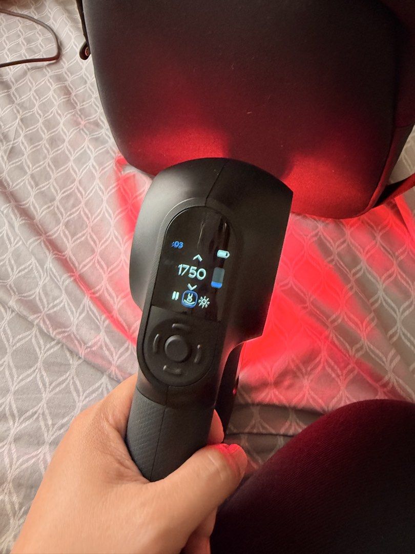 Theragun PRO PLUS Massage Gun with Attachments (Category: Massage Devices) located in Taguig. Submitted by stellar32 (Listing ID 1458916546, Image 2). Description: - Theragun PRO PLUS massage gun - Includes all attachments shown in the case - Features heat and cold therapy options - Digital display shows speed and battery life - Comes with a convenient carrying case - Ideal for muscle recovery and pain relief -Theragun PRO Plus device -Built-in L
