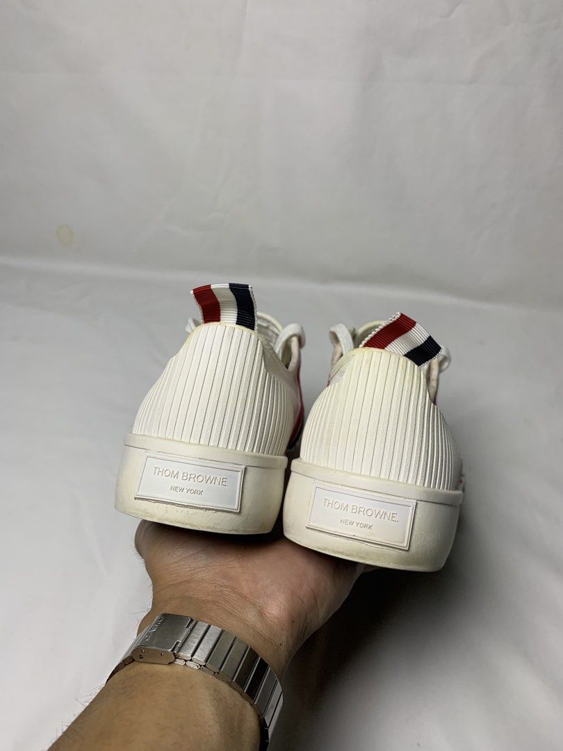 Thom Browne. Shoes (Category: Luxury Apparel) located in Manila. Submitted by macadr1p (Listing ID 1459035275, Image 3). Description: THOM BROWNE. Shoes Size: 37 on tag Best fit: 37/38 (unisex) Made in Spain Condition: Like New Color rate: 9.8/10 No issues ✔ Premium fabric for all-day comfort ✔ Clean and versatile style ✔ Classic and modern color options ✔ Suitable for office, casual, and semi-formal wear 𝐒𝐭𝐞𝐩 𝐢𝐧𝐭𝐨 𝐭𝐡𝐞 𝐰𝐨𝐫𝐥𝐝 𝐨𝐟 
