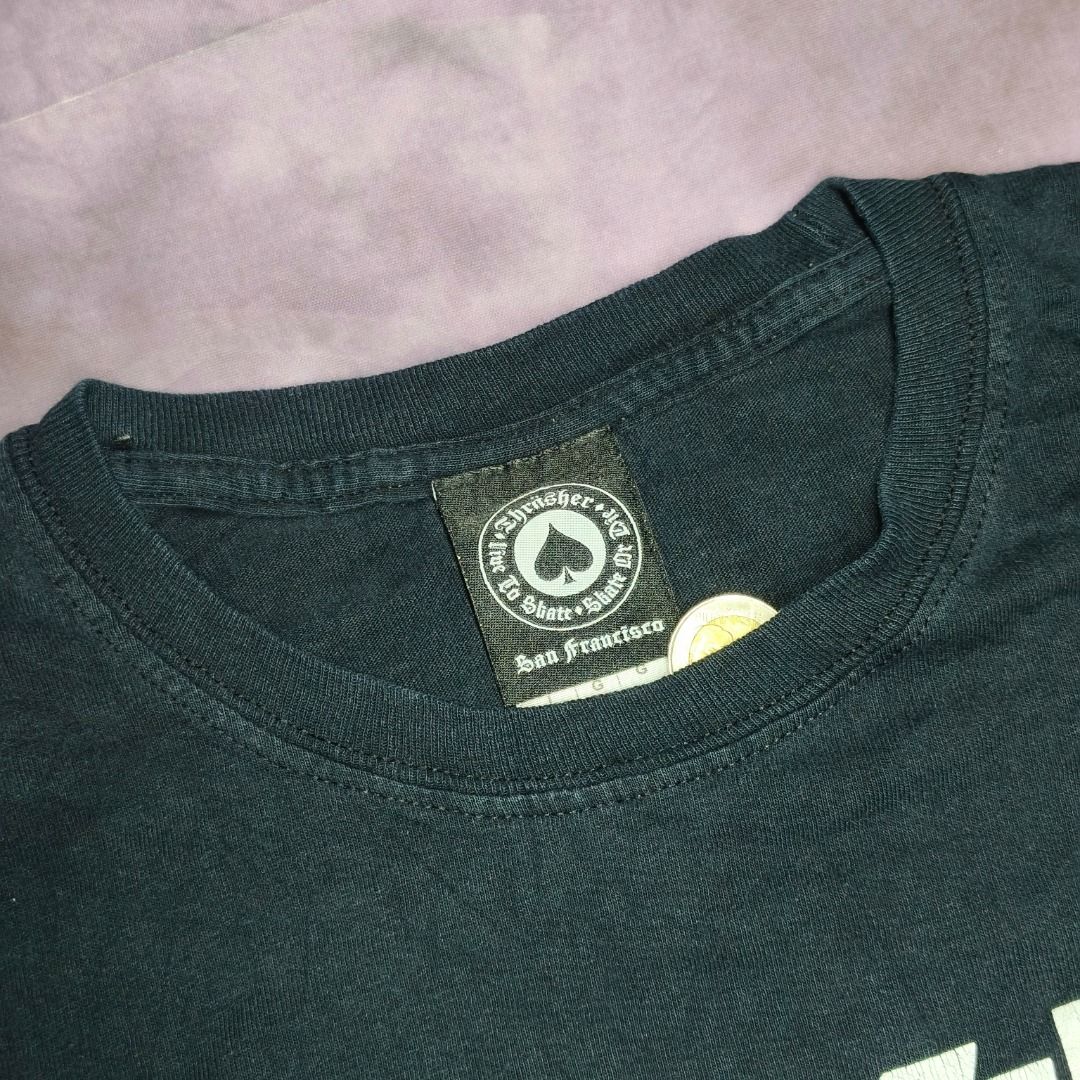Thrasher skate mag long sleeve (Category: Coats, Jackets and Outerwear) located in San Jose. Submitted by dripdropph22 (Listing ID 1459026540, Image 3). Description: Thrasher skate mag long sleeve 449+sf no pinhole no stain need wash hairline cracks Can ship anywhere as long as buyer shoulder the sipping Unli VC Unli Vouch.