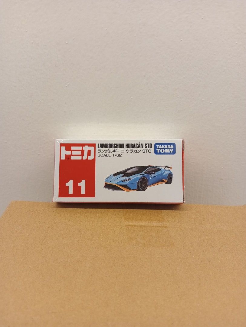 Tomica Lamborghini Huracan (Category: Vehicle & Diecast Models) located in Muntinlupa City. Submitted by mcnigel84 (Listing ID 1458997437, Image 1). Description: - Model: Lamborghini Huracan STO - Suitable for ages 3 and up - Comes in original packaging - Below srp.