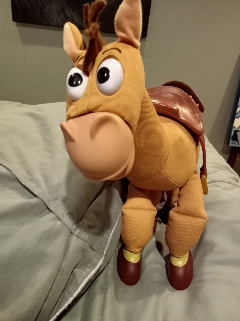 Toy Story Bullseye (Category: Kids Toys) located in Paranaque City. Submitted by jakes.bodega (Listing ID 1459058595, Image 2). Description: PRE LOVED TOY Selling this Toy Story Bullseye toy (donkey) for play with Jessie doll. no box included selling as loose item. it was part of my collection. perfect for those collecting toy story figures and toys. last checked makes sounds but I don't know if it lost volume and other sounds. the foot has some 