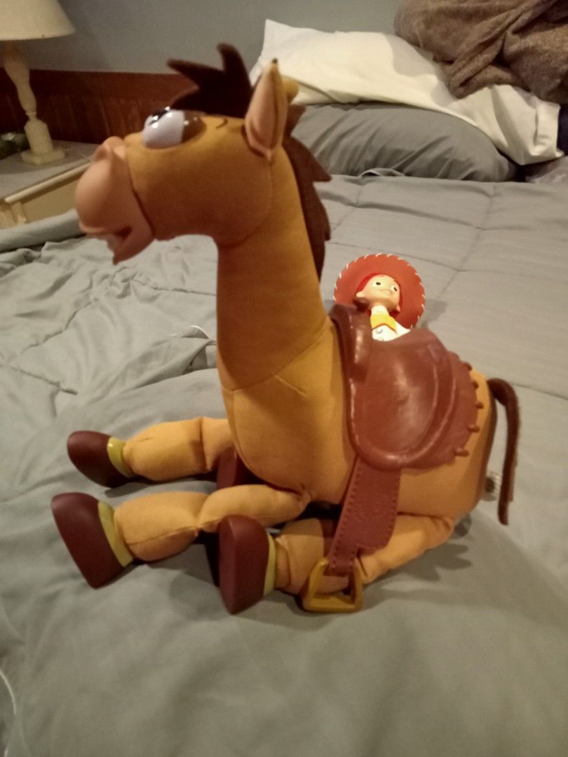 Toy Story Bullseye (Category: Kids Toys) located in Paranaque City. Submitted by jakes.bodega (Listing ID 1459058595, Image 3). Description: PRE LOVED TOY Selling this Toy Story Bullseye toy (donkey) for play with Jessie doll. no box included selling as loose item. it was part of my collection. perfect for those collecting toy story figures and toys. last checked makes sounds but I don't know if it lost volume and other sounds. the foot has some 