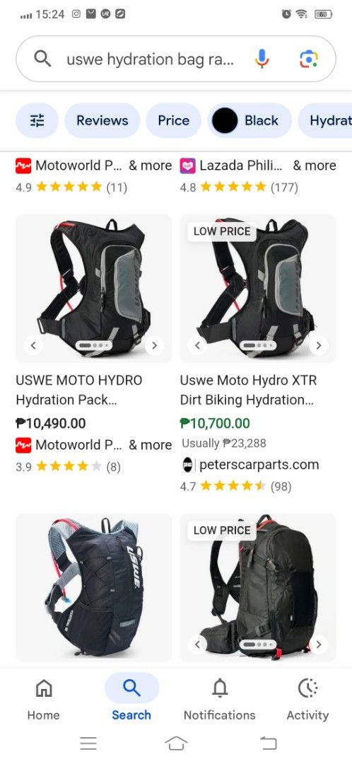 USWE RAW 12 Enduro Hydration Backpack (Category: Backpacks) located in Muntinlupa City. Submitted by grayfox05 (Listing ID 1459013869, Image 3). Description: - USWE RAW 12 hydration pack - Ideal for enduro riding - Color: Black with grey accents - Capacity: 12 Liters - Includes HydroPak bladder - Brand new, still in original packaging - Perfect for your next adventure meet up bayanan public market or super8 bayanan muntinlupa .