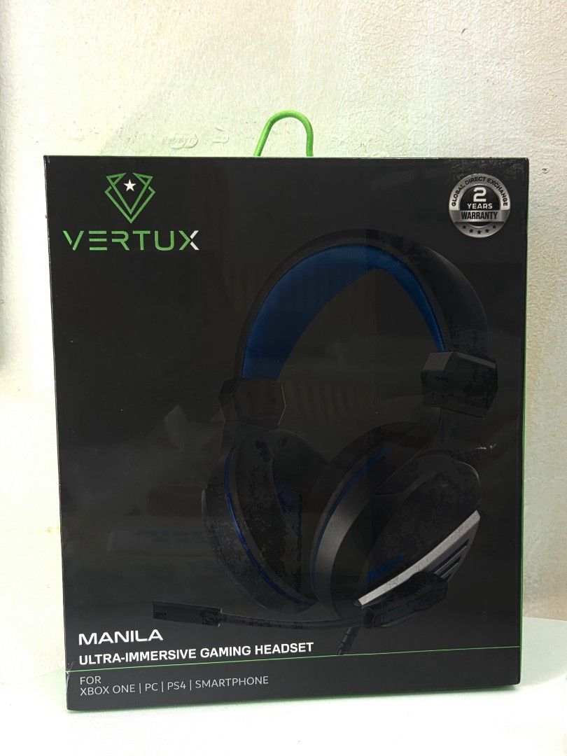 Vertux Manila Ultra-Immersive Gaming Headset for Xbox, PC, PS4 (Category: Headphones & Headsets) located in Quezon City. Submitted by happytummynmore (Listing ID 1458908573, Image 1). Description: Vertux Manila Gaming Headset About this item: - Ultra-immersive sound for enhanced gaming - Noise-isolating microphone included - 3.5mm input jack for wide compatibility - Works with Xbox One, PC, PS4, and smartphones - Get truly immersed in your games!