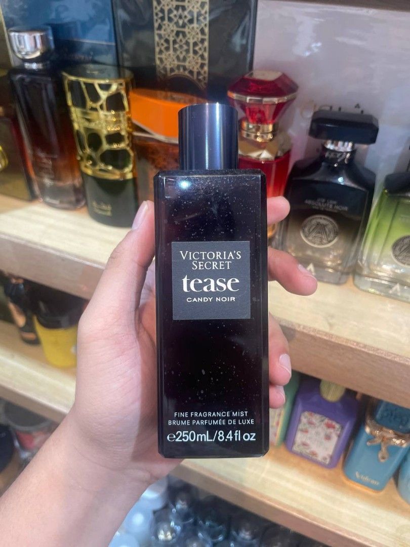 Victoria Secret Tease Candy Noir Mist (Category: Fragrance & Deodorants) located in Manila. Submitted by esnopeh (Listing ID 1459013763, Image 1). Description: Authentic from Dubai po Issue can be seen sa photos nastuck po sa sea cargo pero wala po issue sa scent niya. Can do meet up po sa SM Bicutan, Mall of Asia, Glorietta.