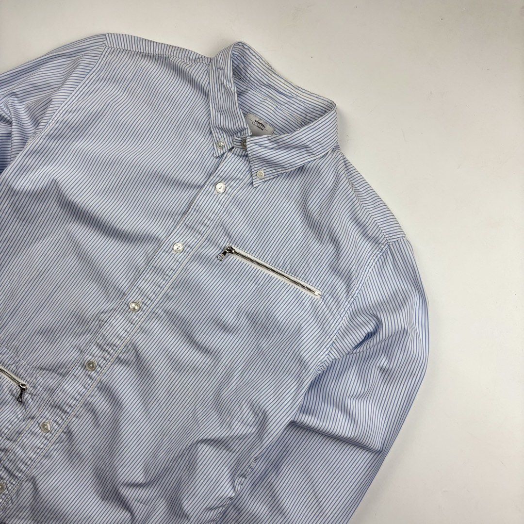 Visvim Utilitarian Shirt (Category: Tshirts & Polo Shirts ) located in Makati City. Submitted by ragrepository (Listing ID 1459018179, Image 2). Description: Visvim Utilitarian Shirt Tagged as Medium Length- 26” Pit to pit- 20” Sleeves- 23” Shoulder-16.5” Condition-8.5/10 Flaw- Signs of wear on the neck .