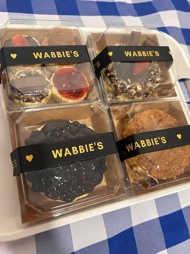 Wabbie's Premium Cheesecakes (Category: Homemade Bakes) located in Manila. Submitted by yabbitas.boxph (Listing ID 1458919933, Image 1). Description: -Freshly Baked Cheesecakes from Wabbie's Premium Cheesecakes 🍰 - Available Flavors: Strawberry, Blueberry, Oreo, Biscoff - Perfect for a personal treat or for sharing.
