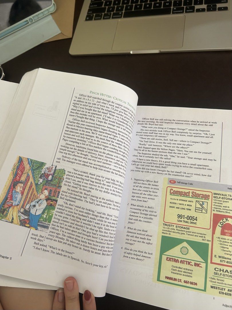 Writing & Grammar Grade 7 (Category: Textbooks) located in Quezon City. Submitted by quellevien2000 (Listing ID 1458936203, Image 2). Description: - Title: Pinch Hitter: Critical Thinking - Format: Paperback with illustrations - Genre: English - Condition: Pages are clean, binding is intact, minimal writing - Ideal for: Fans of detective stories and thrillers.