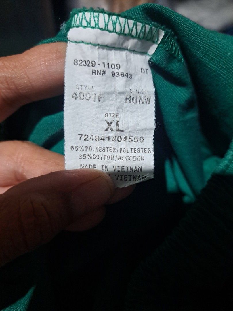 (XL) Cherokee scrub pants (Category: Activewear) located in Tanauan. Submitted by scrubsuitshoppreloved (Listing ID 1459041273, Image 2). Description: Emerald green Garterize 17x39.