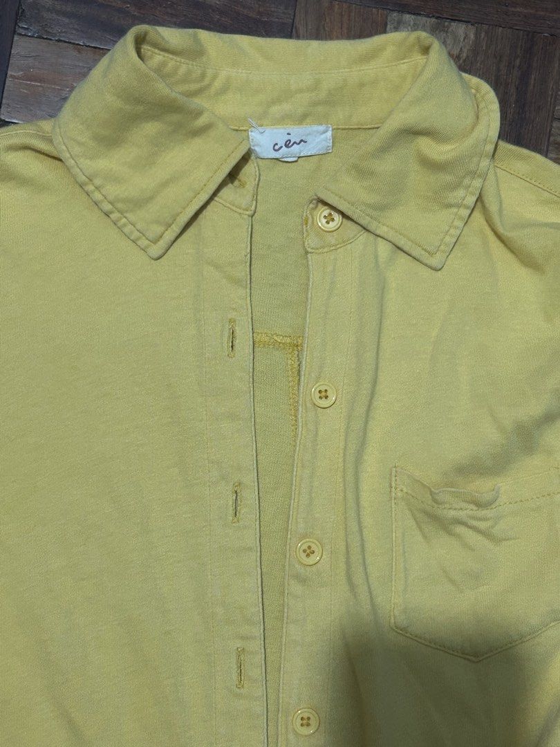 Yellow Fitted Stretchy Polo (Category: Others Tops) located in Cavite. Submitted by apricity.aes (Listing ID 1459051720, Image 2). Description: Colors may slightly be different due to the lighting Could fit a XL body frame .
