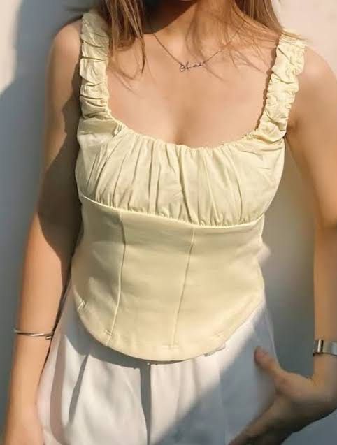 ZARA | Soft Gathered Top - Small (Category: Sleeveless) located in Roxas City. Submitted by elliesuite (Listing ID 1459035502, Image 2). Description: Read: LAST PRICE POSTED ‼️ NO WHEN WORN ‼️ NO MEASUREMENTS Brand New with Tags Size: Small Stretchable Love the color! SF c/o Buyer. (JRS Express ONLY ₱150) No grab/lala (not from the Metro) All sales are final. No REFUND. No return / exchange. .