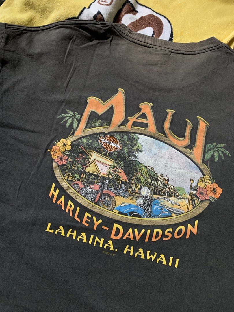 2007 Harley-Davidson tee (Category: Tshirts & Polo Shirts ) located in Cagayan de Oro. Submitted by premium_thrifts (Listing ID 1460731899, Image 2). Description: Black colorway. Used condition. Issue: heavy fades, crackprint, and holes - MEASUREMENTS: L39.5" x W25" 24.5" (shoulder to shoulder) 8.5" (sleeve length) Fits 2XL Add shipping fee (via JRS or J&T).