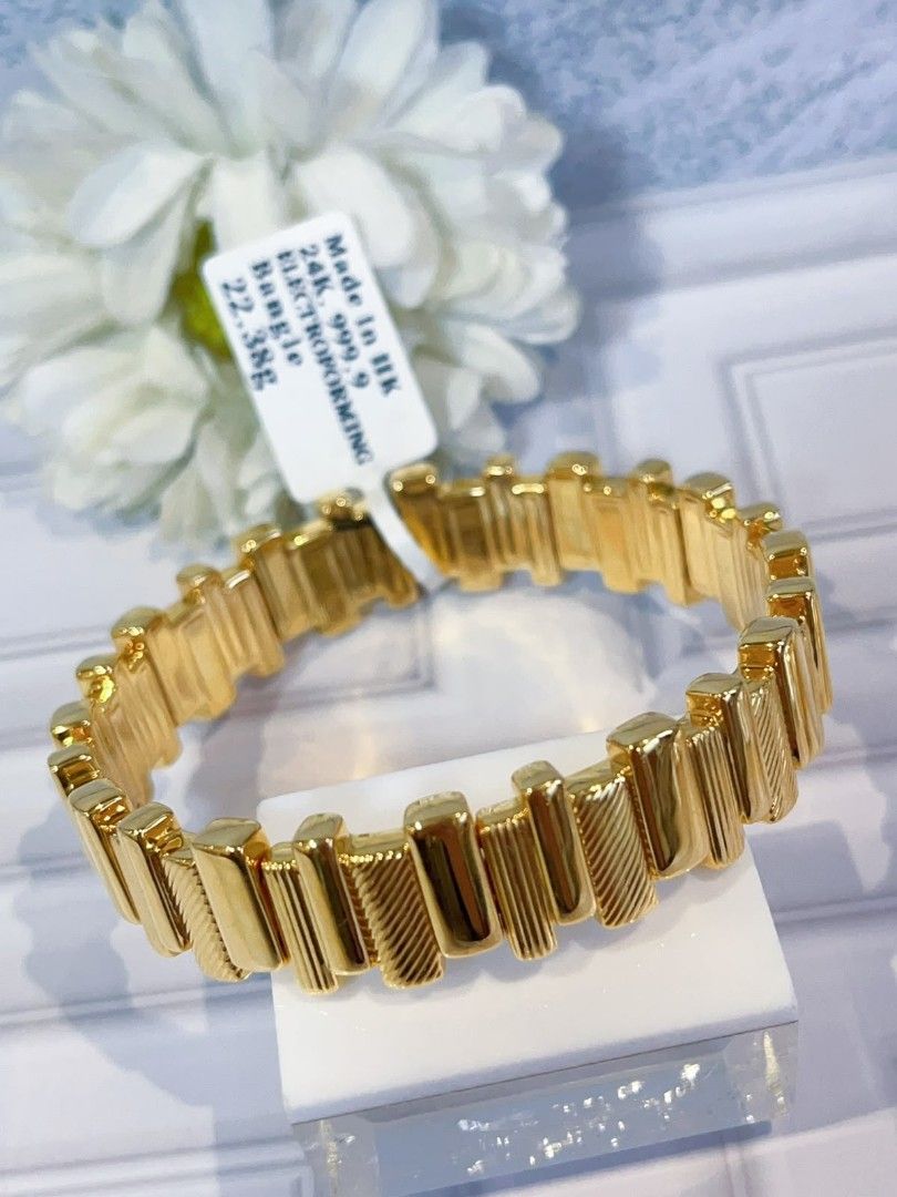 24k gold ELectroforming Bangle 999.9 (Category: Bracelets) located in Manila. Submitted by primejewelry (Listing ID 1460919589, Image 2). Description: .