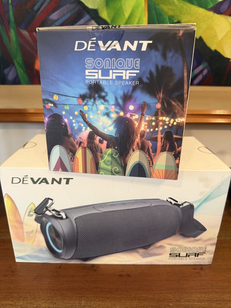 2 units Devant Sonique Surf Portable Speaker Bluetooth IPX6 Power Bank (Category: Soundbars, Speakers & Amplifiers) located in Quezon City. Submitted by ftgaw (Listing ID 1460777413, Image 2). Description: Brand new, sealed original box 🔊 Powerful sound 💦 IP67 water resistant 📱 Bluetooth 5.3 🔋 Up to 15 hours playback 🔗 Stereo link- pair 2 speakers together ⚡️ Built-in power bank -2 units available, both in sealed, original boxes. -Perfect fo