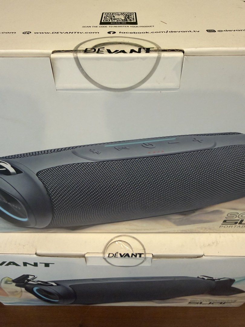 2 units Devant Sonique Surf Portable Speaker Bluetooth IPX6 Power Bank (Category: Soundbars, Speakers & Amplifiers) located in Quezon City. Submitted by ftgaw (Listing ID 1460777413, Image 3). Description: Brand new, sealed original box 🔊 Powerful sound 💦 IP67 water resistant 📱 Bluetooth 5.3 🔋 Up to 15 hours playback 🔗 Stereo link- pair 2 speakers together ⚡️ Built-in power bank -2 units available, both in sealed, original boxes. -Perfect fo