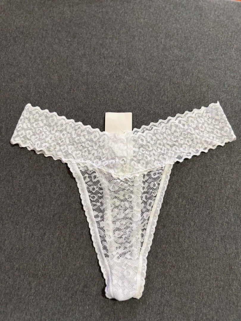 2 white printed lace thong M (Category: Undergarments & Loungewear) located in San Jose. Submitted by 99ners (Listing ID 1460758926, Image 1). Description: .