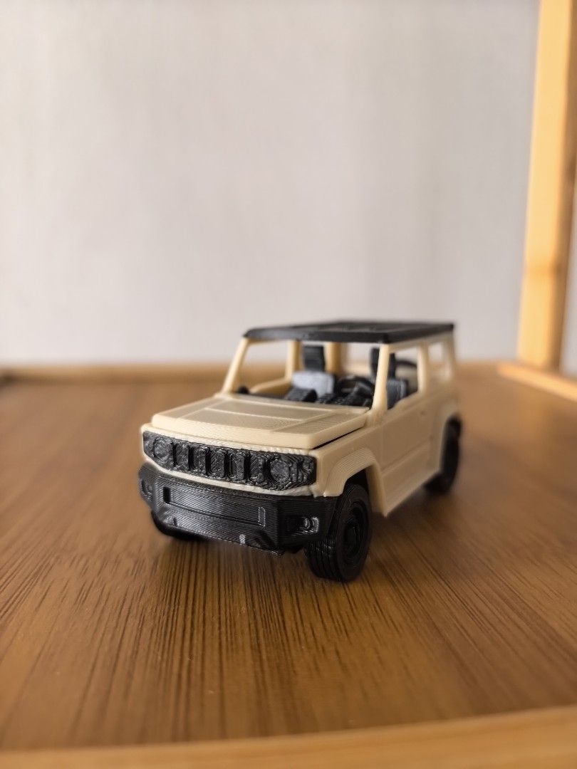 3d Printed Suzuki Jimny Ivory Color (Category: Vehicle & Diecast Models) located in Paranaque City. Submitted by kiddiecaveph (Listing ID 1460733263, Image 3). Description: 3d printed Can be assembled or disassembled DIY Ivory White Black.