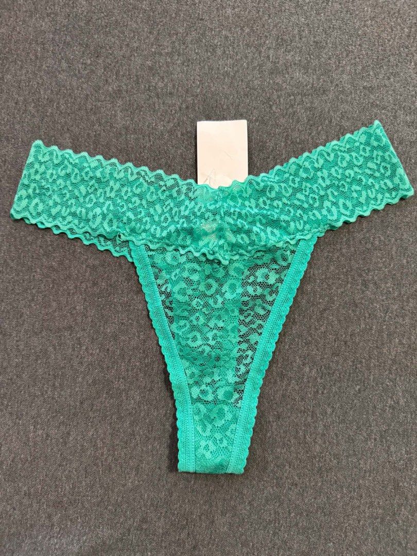 5 teal printed lace thong M (Category: Undergarments & Loungewear) located in San Jose. Submitted by 99ners (Listing ID 1460759394, Image 1). Description: .