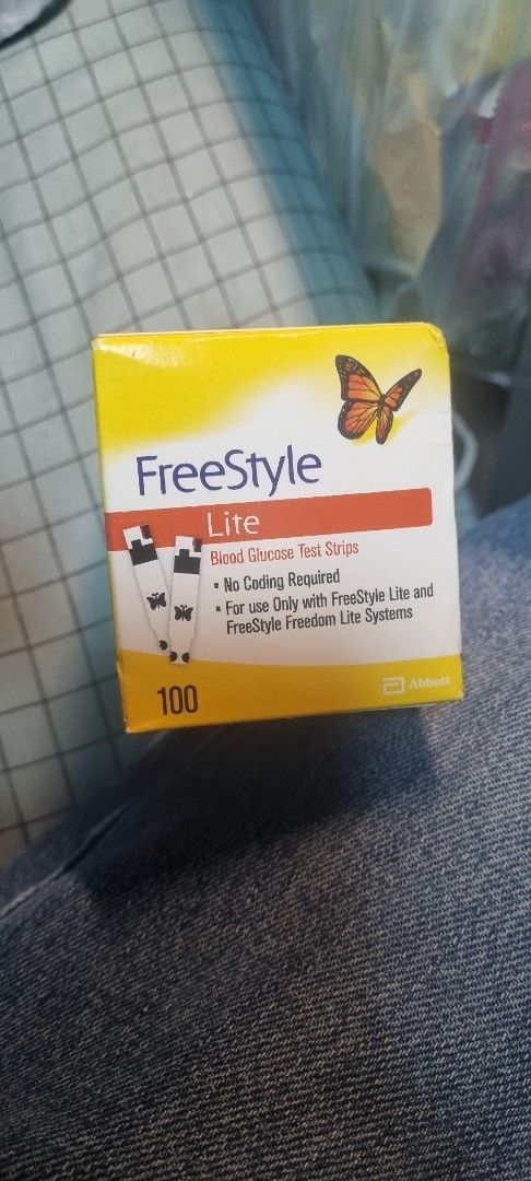 Abbott Freestyle Lite Blood Glucose Test Strips - 100 Count#sale (Category: Medical Supplies & Tools) located in Manila. Submitted by ags028705 (Listing ID 1460726186, Image 1). Description: - 100 count Freestyle Lite Blood Glucose Test Strips - No coding required for easy use - For use with Freestyle Lite and Freestyle - Expiry Date: 2027-11-30---2028 - 6 boxes available - Pls message if interested.