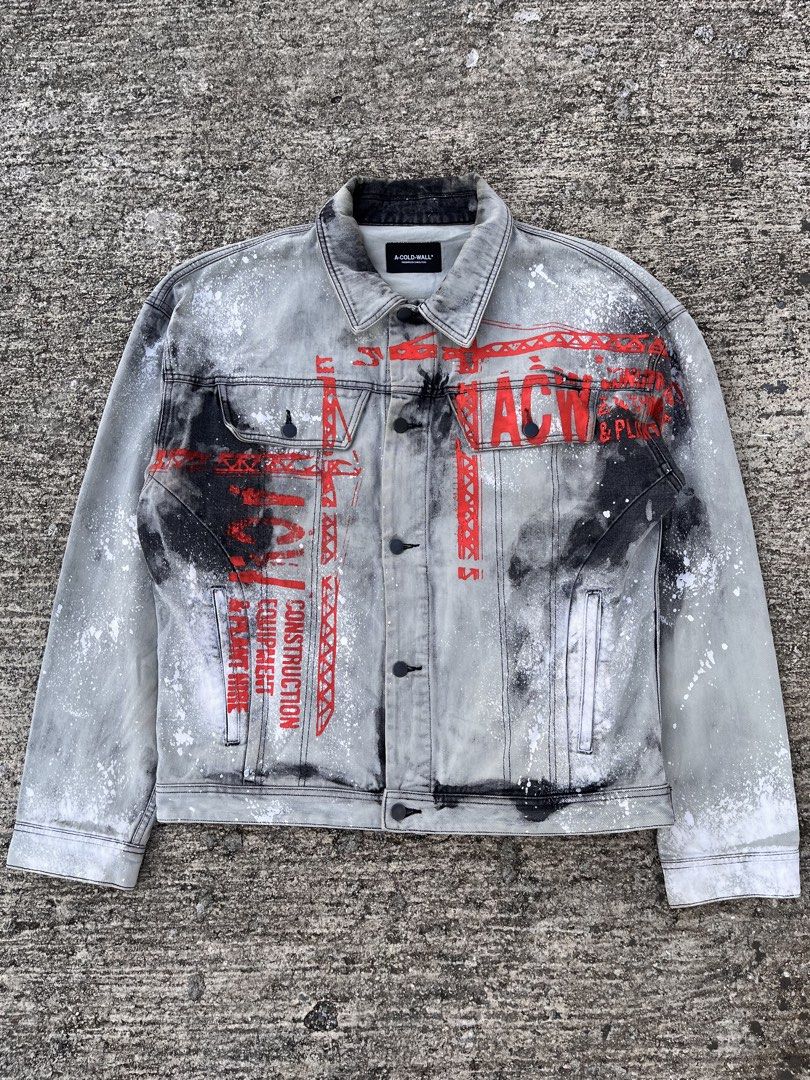 A-COLD-WALL* - S/S’22 - Trucker Site - Denim Jacket (Category: Coats, Jackets and Outerwear) located in Quezon. Submitted by _sortofgoodsph (Listing ID 1460774584, Image 3). Description: A-COLD-WALL* - S/S’22 - Trucker Site - Denim Jacket Size 50 on tag Dimensions: Pit to pit - 24” Length - 27.5” Sleeve - 25” Shoulder - 24” Hem - 21” A-COLD-WALL* built its aesthetic around industrial and utilitarian influences, reinventing wardrobe staples for th