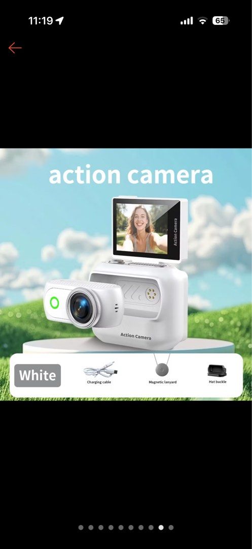 Action camera (Category: Cameras) located in Kajang. Submitted by coco_fashion (Listing ID 1460738618, Image 1). Description: This camera suitable for kids, or the person who like to do a vlog .