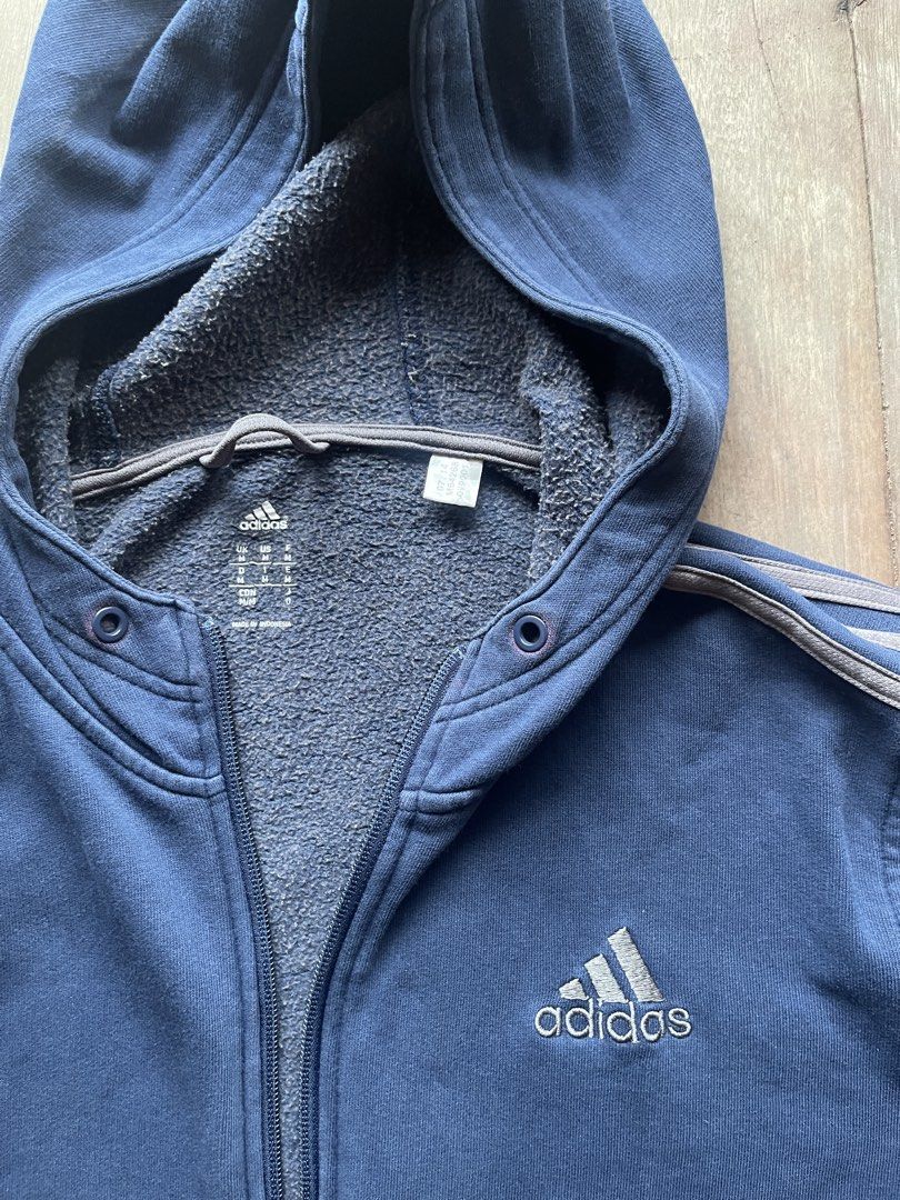 Adidas Navy Blue Zip Up Hoodie Jacket (Category: Coats, Jackets and Outerwear) located in Cebu City. Submitted by kurt.constantreader (Listing ID 1460809840, Image 2). Description: Not thrifted! Pre-loved Negotiable .