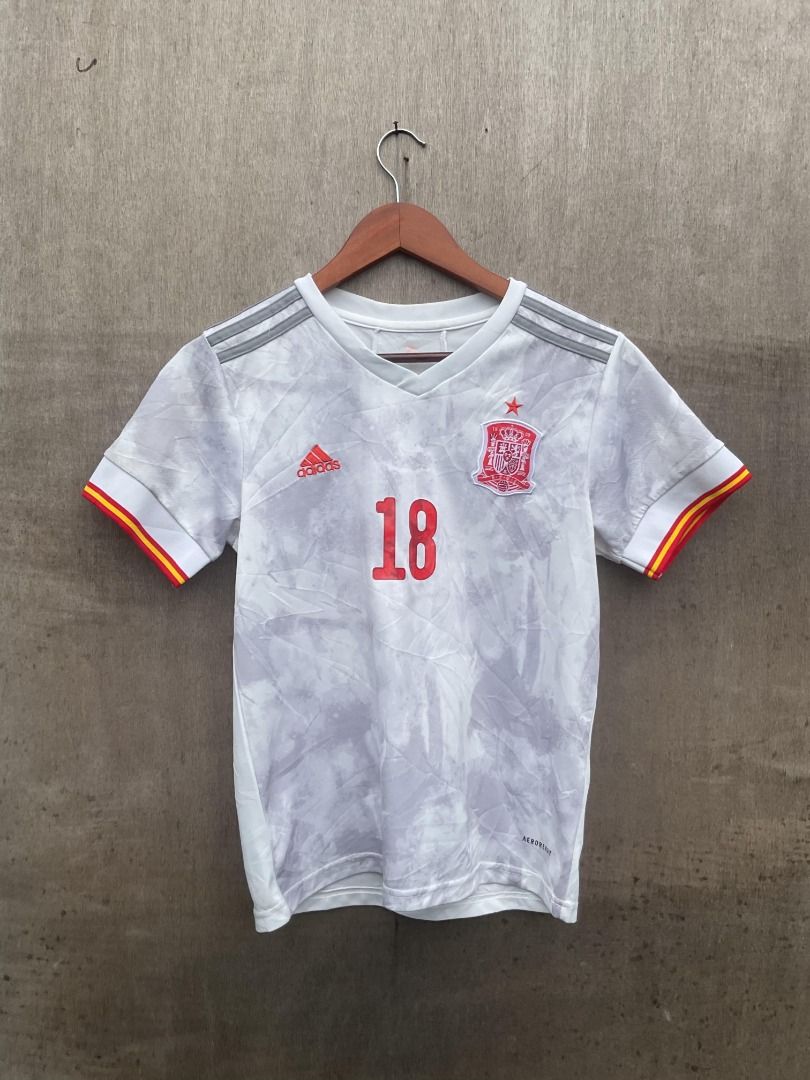 adidas Spain Away Jersey (Category: Tshirts & Polo Shirts ) located in Talisay. Submitted by justindanielle17 (Listing ID 1460755974, Image 1). Description: Unisex Jersey size XS to S for men Size S to M for women excellent condition 9.7/10 color rate minor fold cracks sa back print .