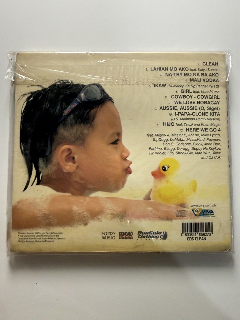 Andrew E. Clean CD Album (Category: CDs & DVDs) located in Bacoor. Submitted by msjudithpaperdoll (Listing ID 1460748248, Image 2). Description: Andrew E. Clean CD Album Php 1,000 The Clean album by Andrew E. is a 12-track studio project spanning 1 hour and 4 minutes. Released under Viva Records, it mixes his signature Pinoy rap comedy style with danceable parodies and club beats. Album Profile * Release Date: February 27, 2007 * Record Label: Vi