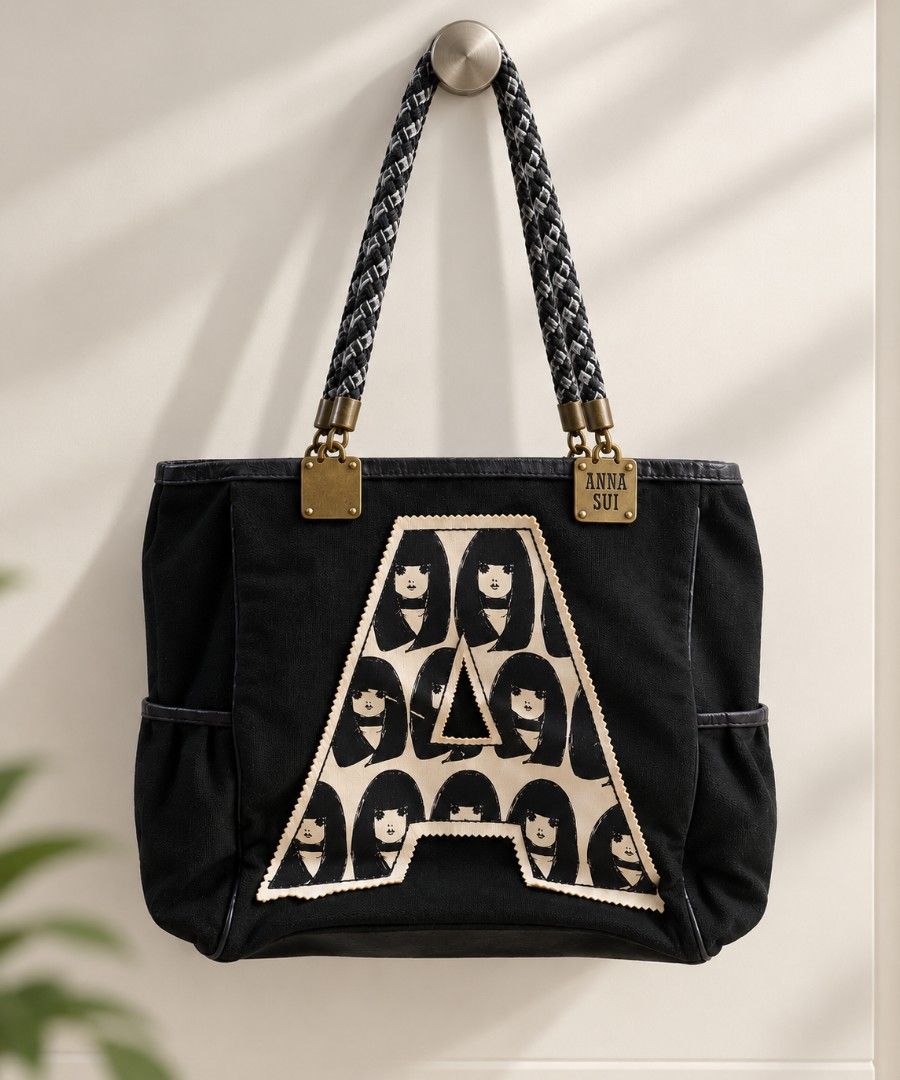 Anna Sui Canvas Shoulder Bag (Category: Shoulder Bags) located in Quezon City. Submitted by buybyestuffmnl (Listing ID 1460780012, Image 1). Description: Good condition. Please note that the bag has a slight storage smell from long-term storage. It may improve after airing out.