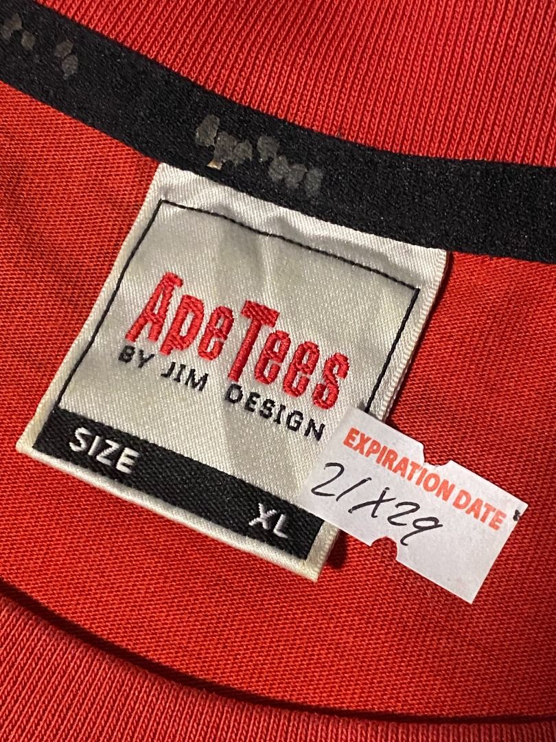 ApeTees red camo | shirt (Category: Tshirts & Polo Shirts ) located in Las Pinas. Submitted by all_details_posted (Listing ID 1460850193, Image 2). Description: rubberized print bakbak ibang print sa sleeves, cracked print, cr 8/10.
